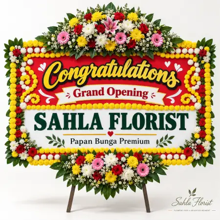 Papan Bunga Ucapan Selamat Buah Batu