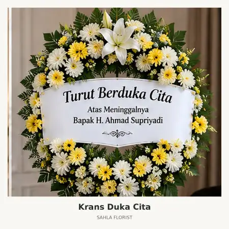 Krans Bunga Duka Buah Batu
